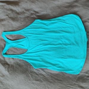 Lululemon 105 F Singlet size 4 Heathered Bali Blue